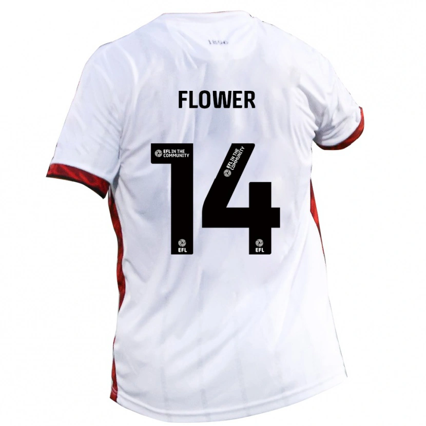 Danxen Niño Camiseta Louis Flower #14 Blanco Rojo Negro 2ª Equipación 2025/26 La Camisa México