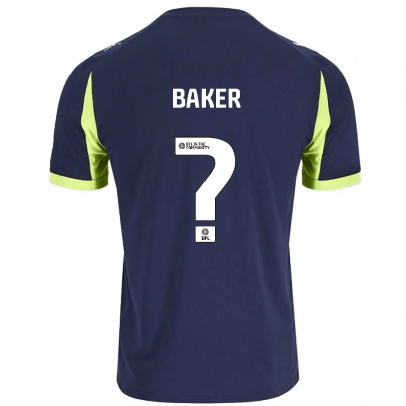 Danxen Niño Camiseta Billy Baker #0 Azul Marino Verde Fluorescente 2ª Equipación 2025/26 La Camisa México