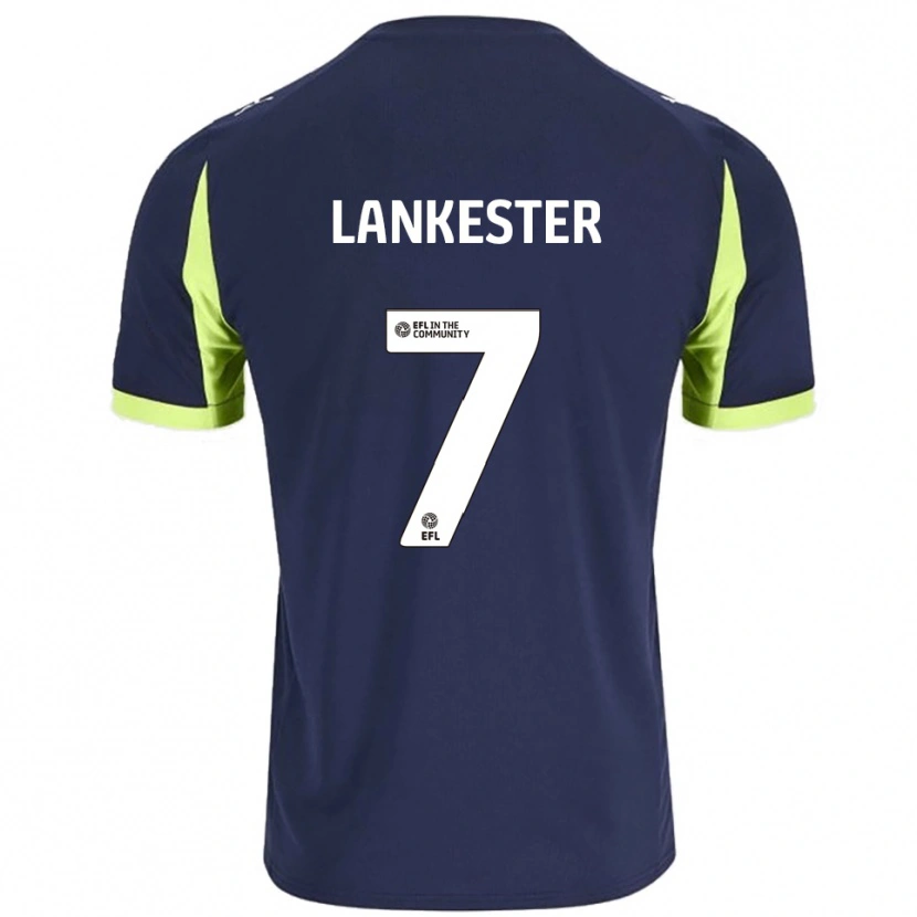 Danxen Niño Camiseta Jack Lankester #7 Azul Marino Verde Fluorescente 2ª Equipación 2025/26 La Camisa México
