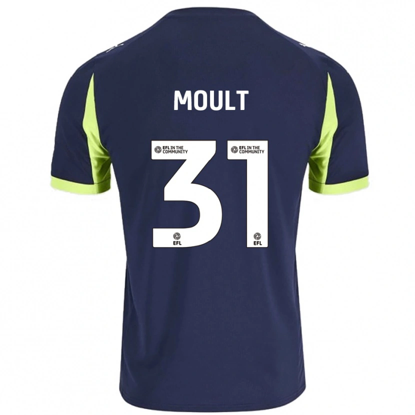 Danxen Niño Camiseta Louis Moult #31 Azul Marino Verde Fluorescente 2ª Equipación 2025/26 La Camisa México