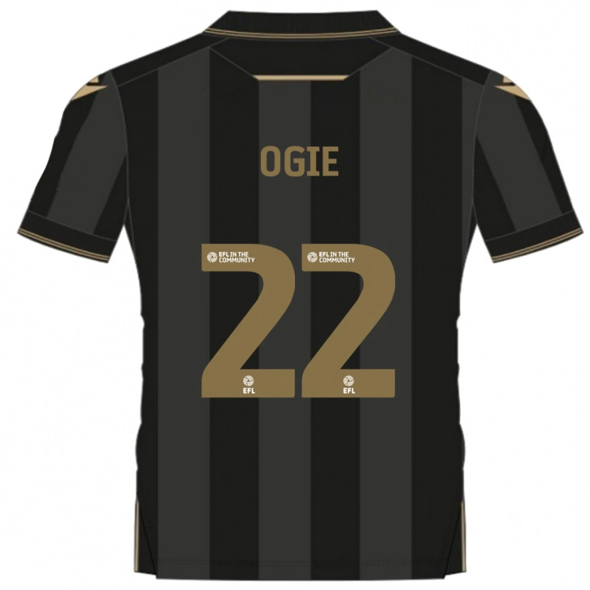 Danxen Niño Camiseta Shadrach Ogie #22 Negro Dorado 2ª Equipación 2025/26 La Camisa México