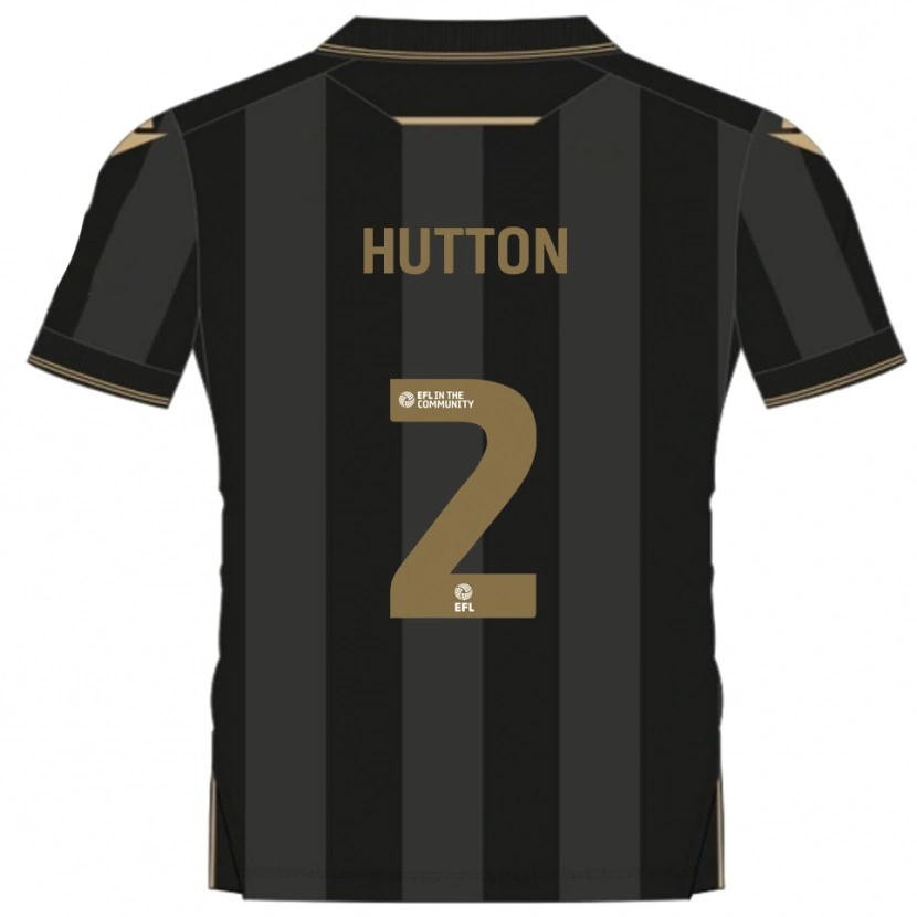 Danxen Niño Camiseta Remeao Hutton #2 Negro Dorado 2ª Equipación 2025/26 La Camisa México