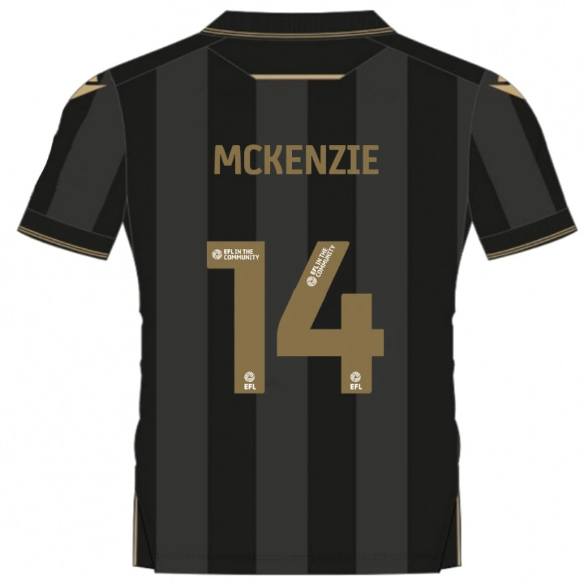 Danxen Niño Camiseta Robbie Mckenzie #14 Negro Dorado 2ª Equipación 2025/26 La Camisa México