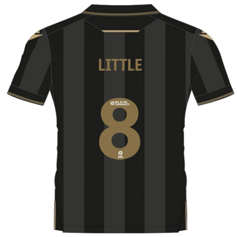 Danxen Niño Camiseta Armani Little #8 Negro Dorado 2ª Equipación 2025/26 La Camisa México