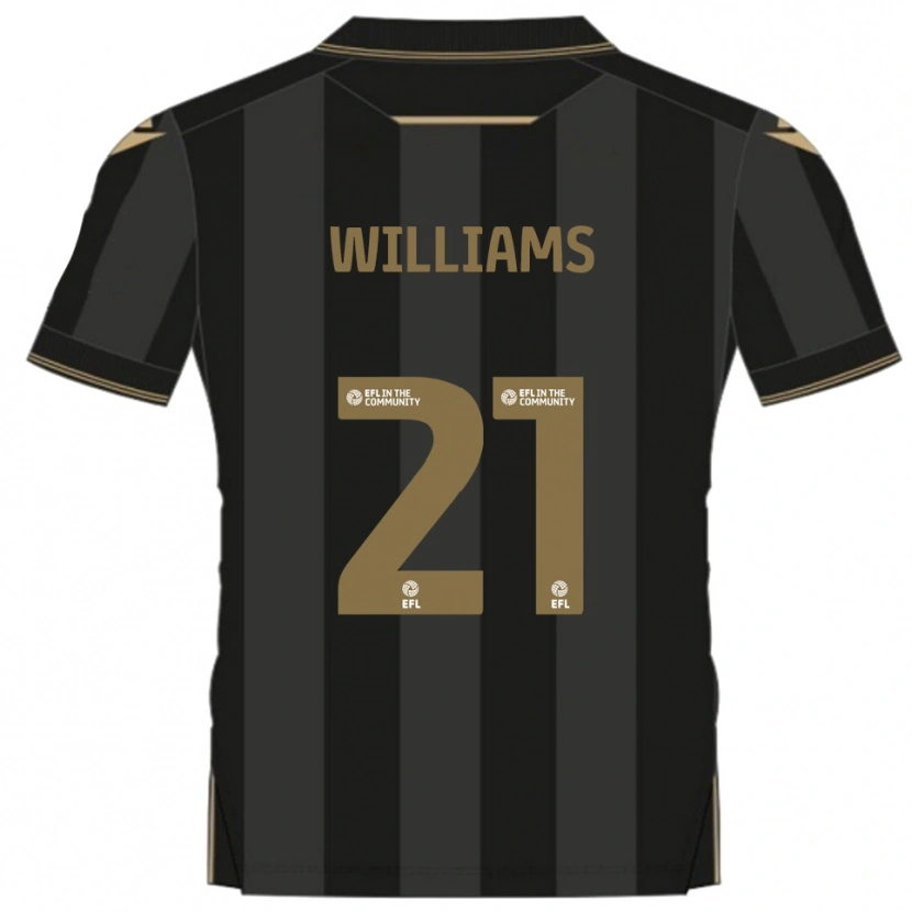 Danxen Niño Camiseta Euan Williams #21 Negro Dorado 2ª Equipación 2025/26 La Camisa México