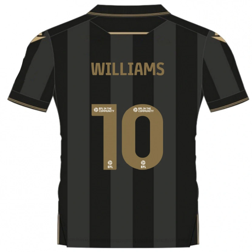 Danxen Niño Camiseta Jonny Williams #10 Negro Dorado 2ª Equipación 2025/26 La Camisa México