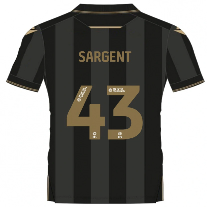Danxen Niño Camiseta Stan Sargent #43 Negro Dorado 2ª Equipación 2025/26 La Camisa México