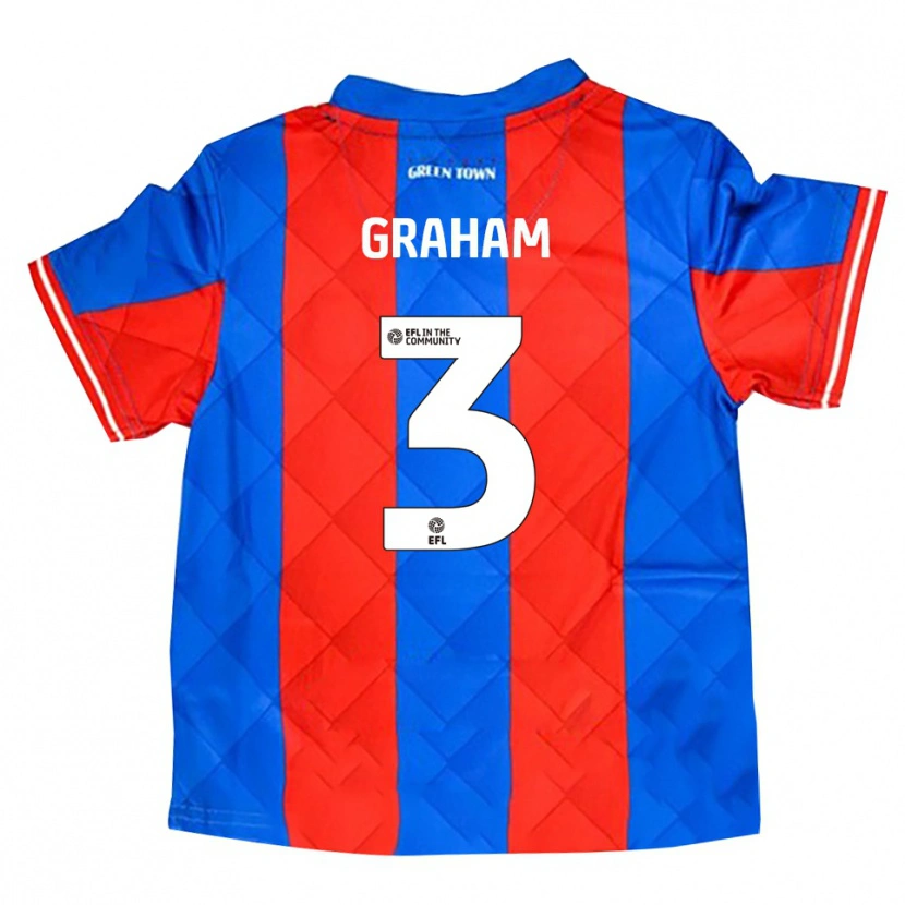 Danxen Niño Camiseta Alex Graham #3 Azul Rojo Blanco 2ª Equipación 2025/26 La Camisa México
