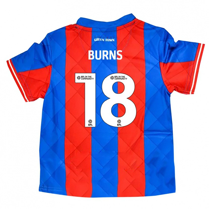 Danxen Niño Camiseta Darragh Burns #18 Azul Rojo Blanco 2ª Equipación 2025/26 La Camisa México