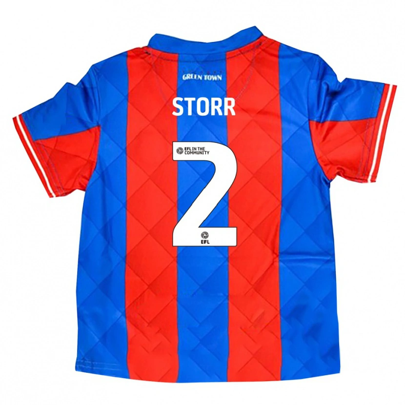 Danxen Niño Camiseta Callum Storr #2 Azul Rojo Blanco 2ª Equipación 2025/26 La Camisa México