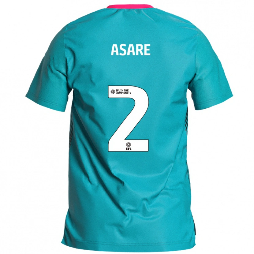 Danxen Niño Camiseta Zico Asare #2 Celeste Rosa 2ª Equipación 2025/26 La Camisa México