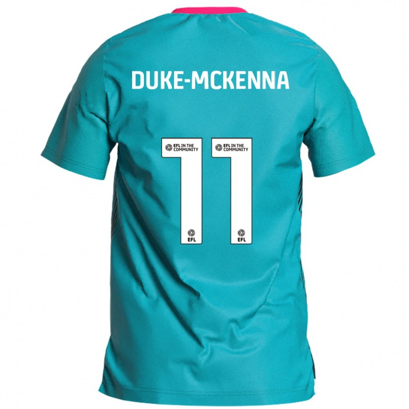 Danxen Niño Camiseta Stephen Duke-Mckenna #11 Celeste Rosa 2ª Equipación 2025/26 La Camisa México