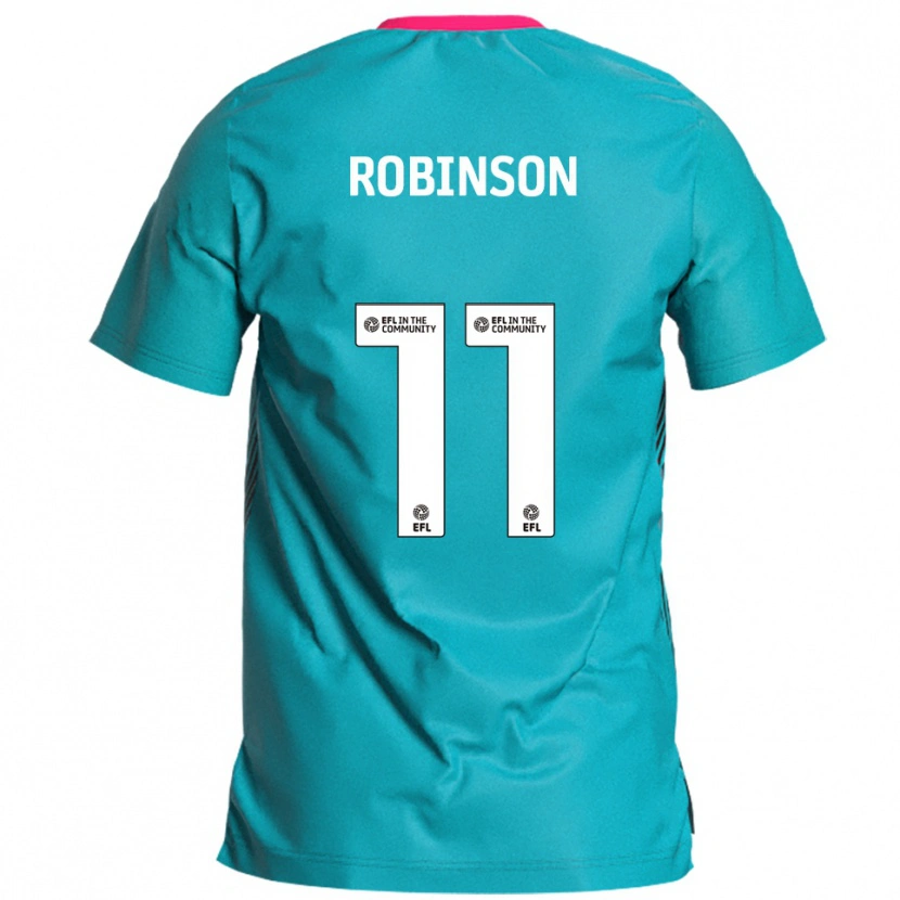 Danxen Niño Camiseta Oli Robinson #11 Celeste Rosa 2ª Equipación 2025/26 La Camisa México