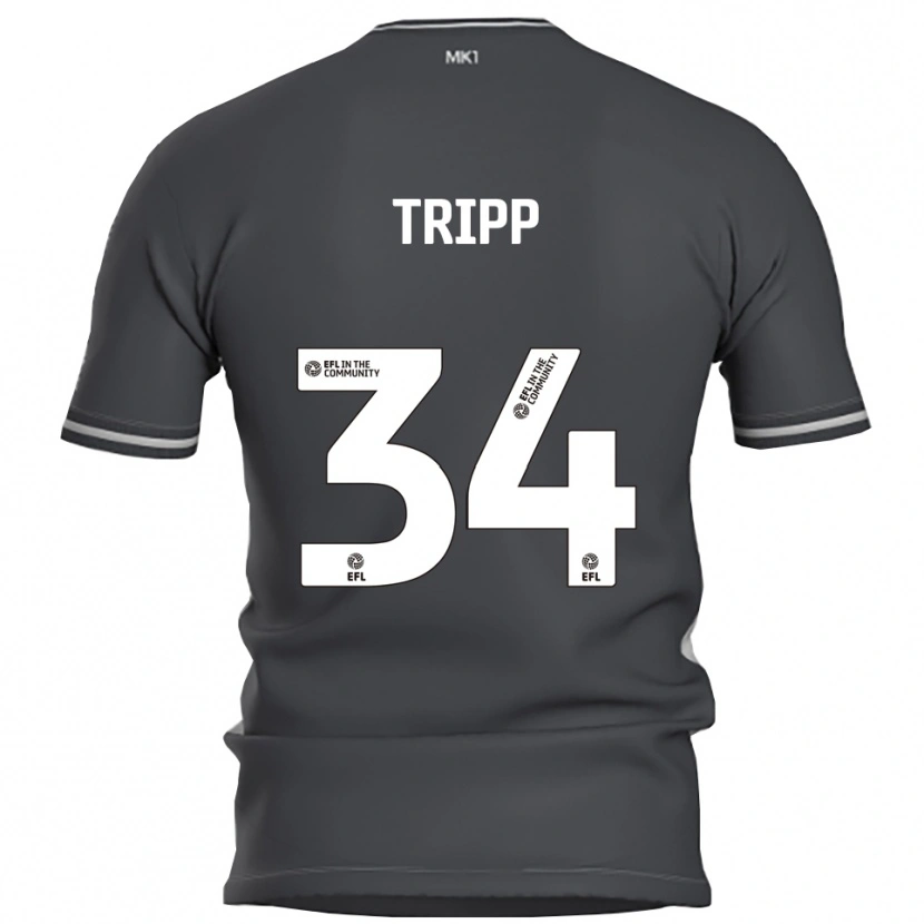 Danxen Niño Camiseta Callum Tripp #34 Gris Plata 2ª Equipación 2025/26 La Camisa México