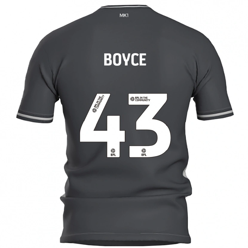 Danxen Niño Camiseta Kyle Boyce #43 Gris Plata 2ª Equipación 2025/26 La Camisa México
