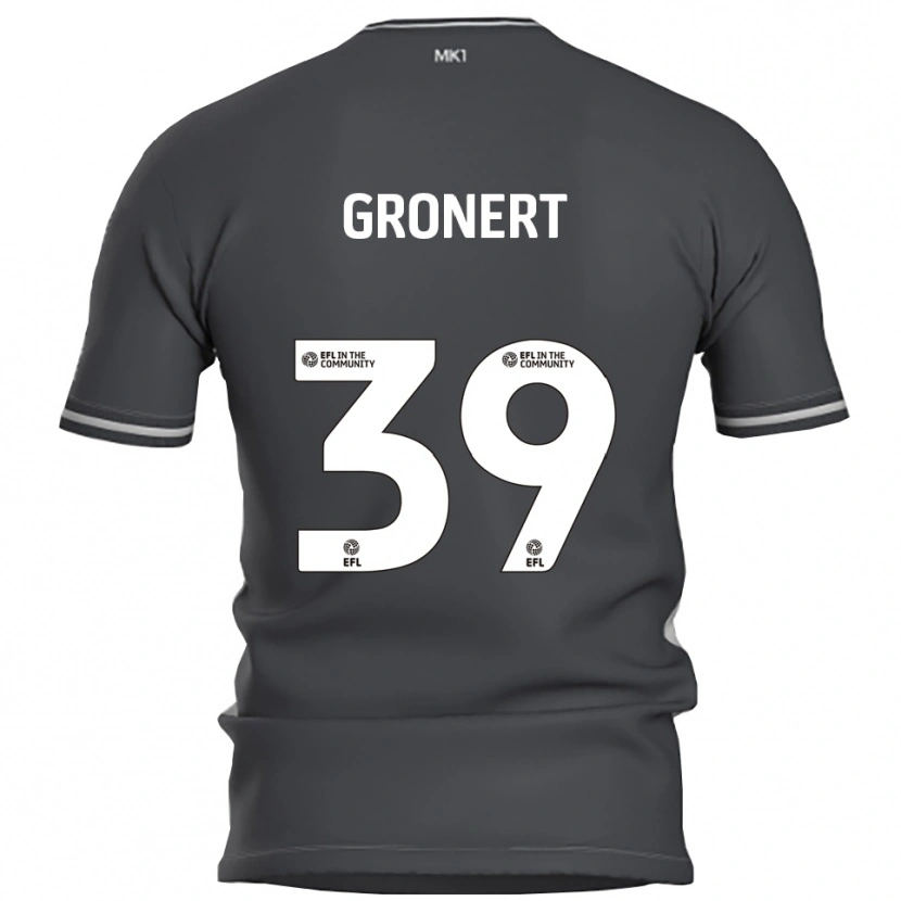 Danxen Niño Camiseta Alex Gronert #39 Gris Plata 2ª Equipación 2025/26 La Camisa México