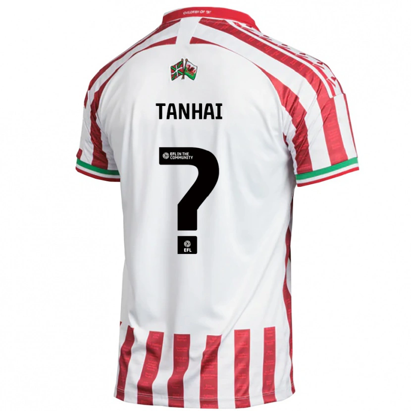 Danxen Niño Camiseta Cassius Tanhai #0 Rojo Blanco 2ª Equipación 2025/26 La Camisa México