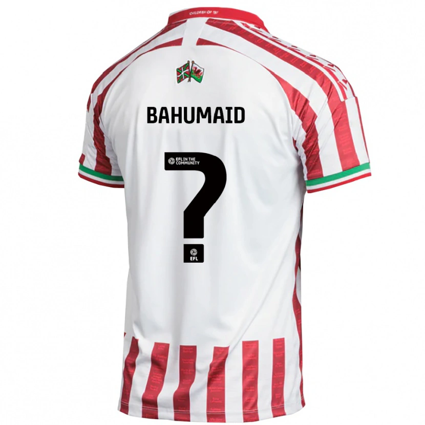 Danxen Niño Camiseta Jaden Bahumaid #0 Rojo Blanco 2ª Equipación 2025/26 La Camisa México
