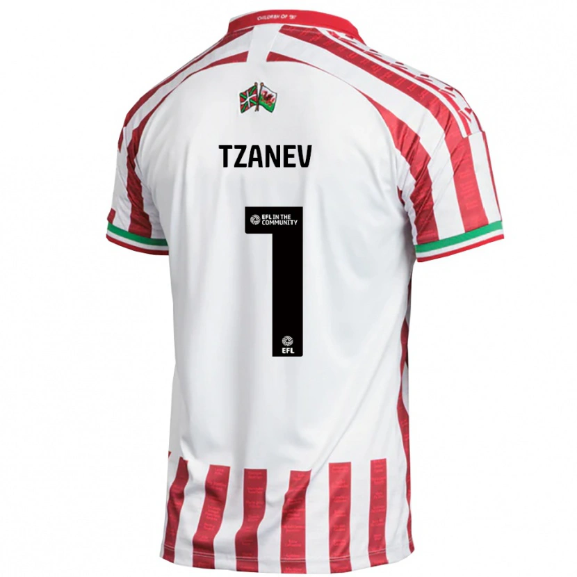 Danxen Niño Camiseta Nik Tzanev #1 Rojo Blanco 2ª Equipación 2025/26 La Camisa México