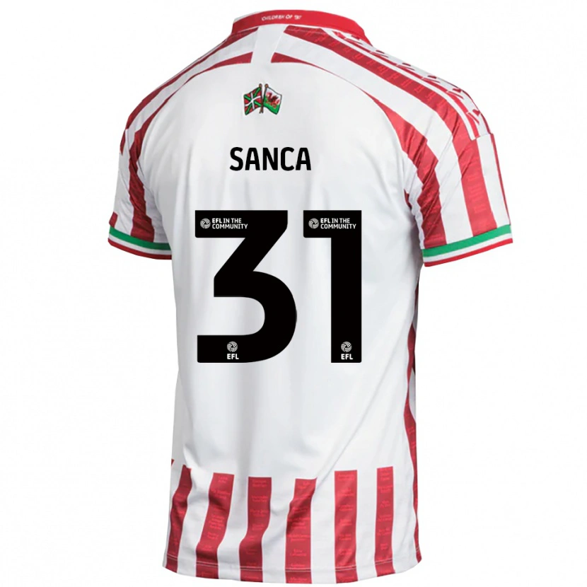 Danxen Niño Camiseta Nelson Sanca #31 Rojo Blanco 2ª Equipación 2025/26 La Camisa México