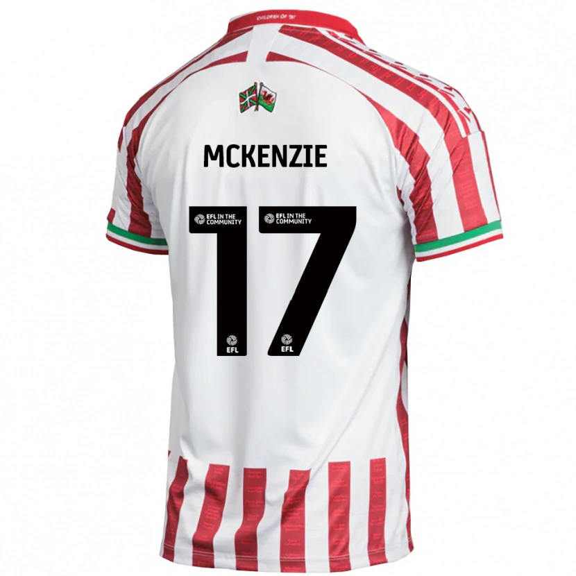 Danxen Niño Camiseta Myles Mckenzie #17 Rojo Blanco 2ª Equipación 2025/26 La Camisa México