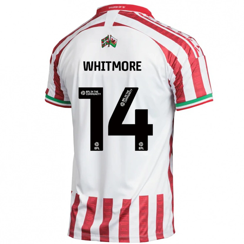 Danxen Niño Camiseta Kai Whitmore #14 Rojo Blanco 2ª Equipación 2025/26 La Camisa México