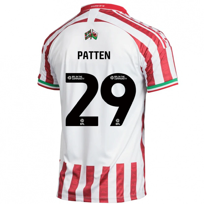 Danxen Niño Camiseta Keenan Patten #29 Rojo Blanco 2ª Equipación 2025/26 La Camisa México