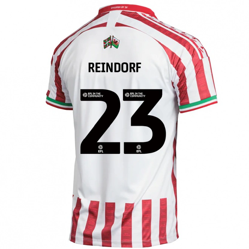 Danxen Niño Camiseta Michael Reindorf #23 Rojo Blanco 2ª Equipación 2025/26 La Camisa México