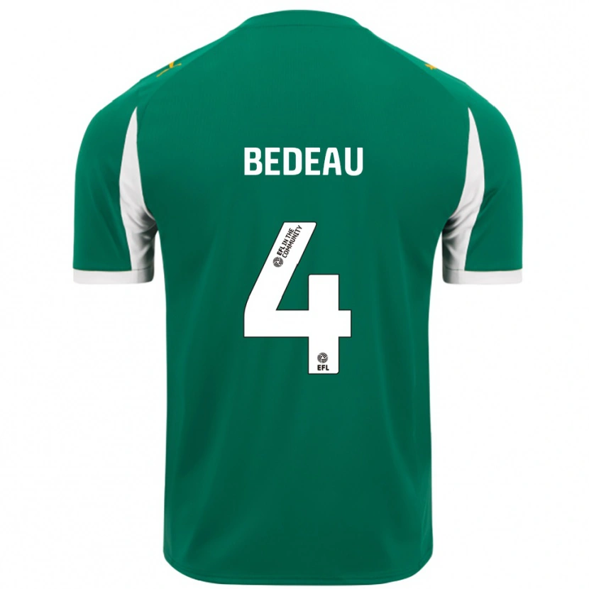 Danxen Niño Camiseta Jacob Bedeau #4 Verde Blanco 2ª Equipación 2025/26 La Camisa México
