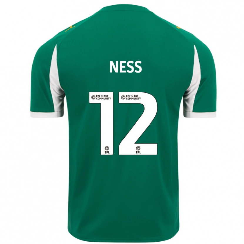 Danxen Niño Camiseta Lucas Ness #12 Verde Blanco 2ª Equipación 2025/26 La Camisa México