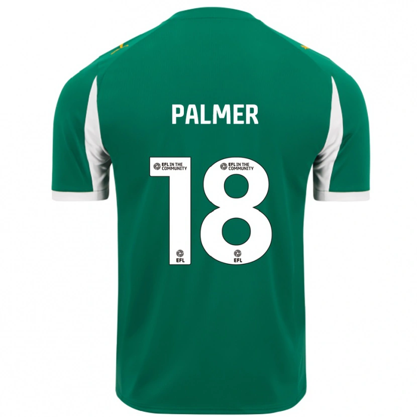Danxen Niño Camiseta Matt Palmer #18 Verde Blanco 2ª Equipación 2025/26 La Camisa México