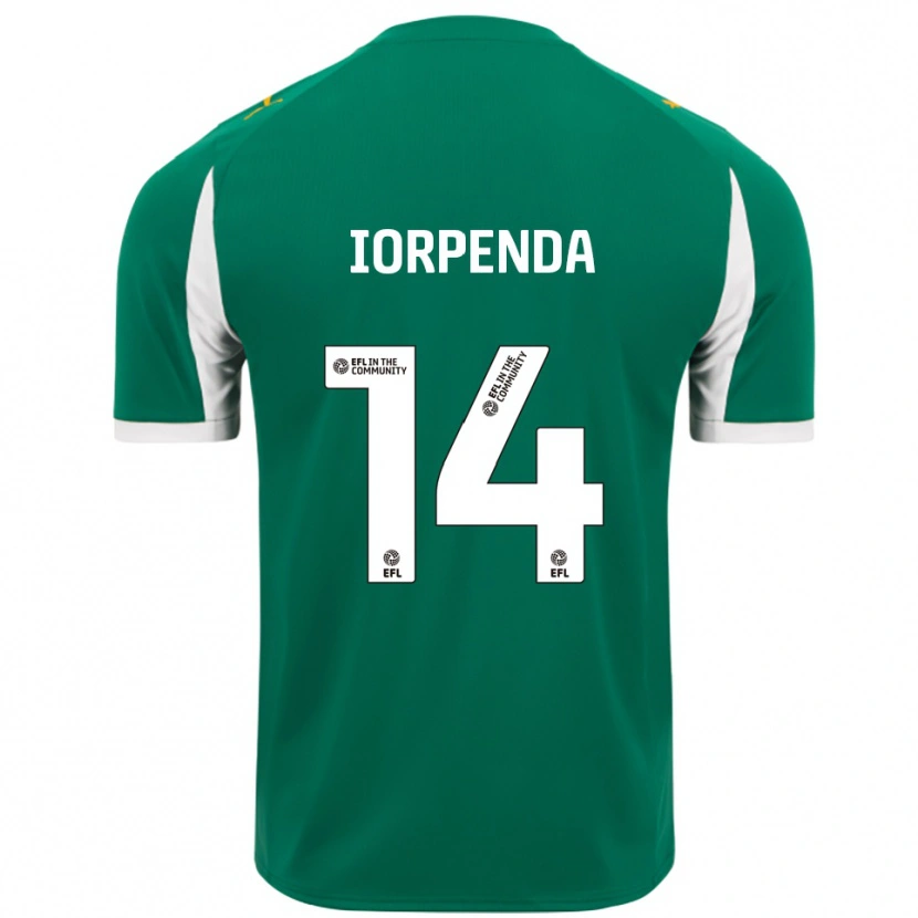 Danxen Niño Camiseta Tom Iorpenda #14 Verde Blanco 2ª Equipación 2025/26 La Camisa México