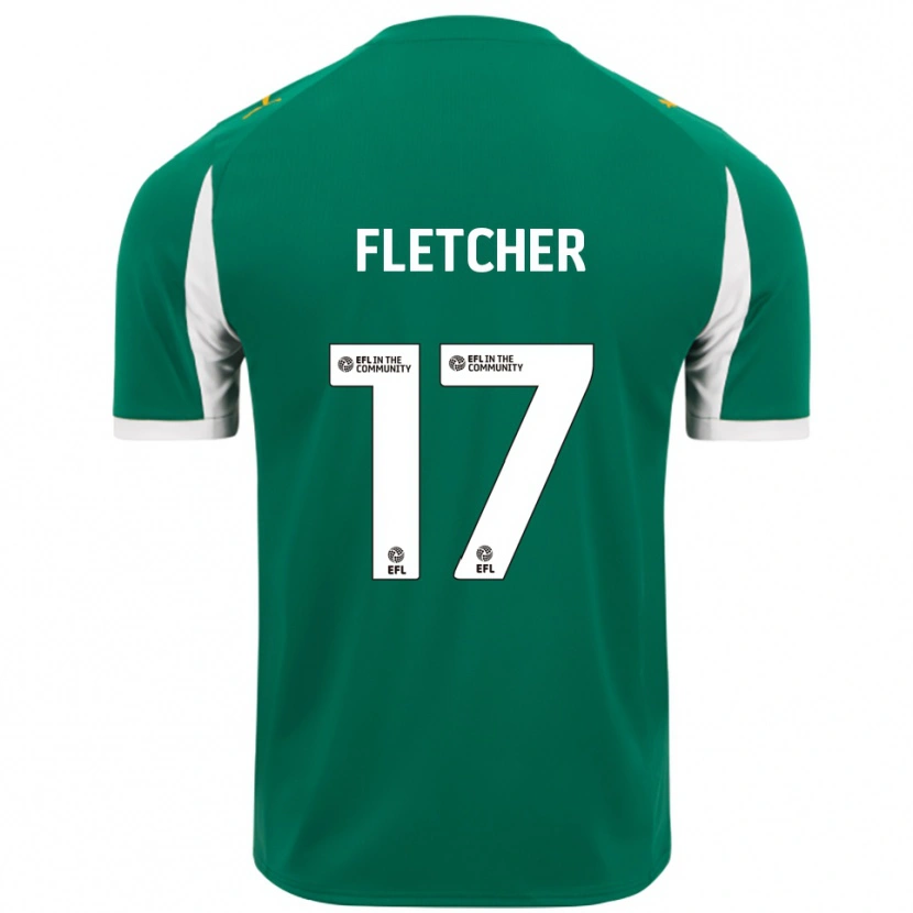 Danxen Niño Camiseta Luca Fletcher #17 Verde Blanco 2ª Equipación 2025/26 La Camisa México