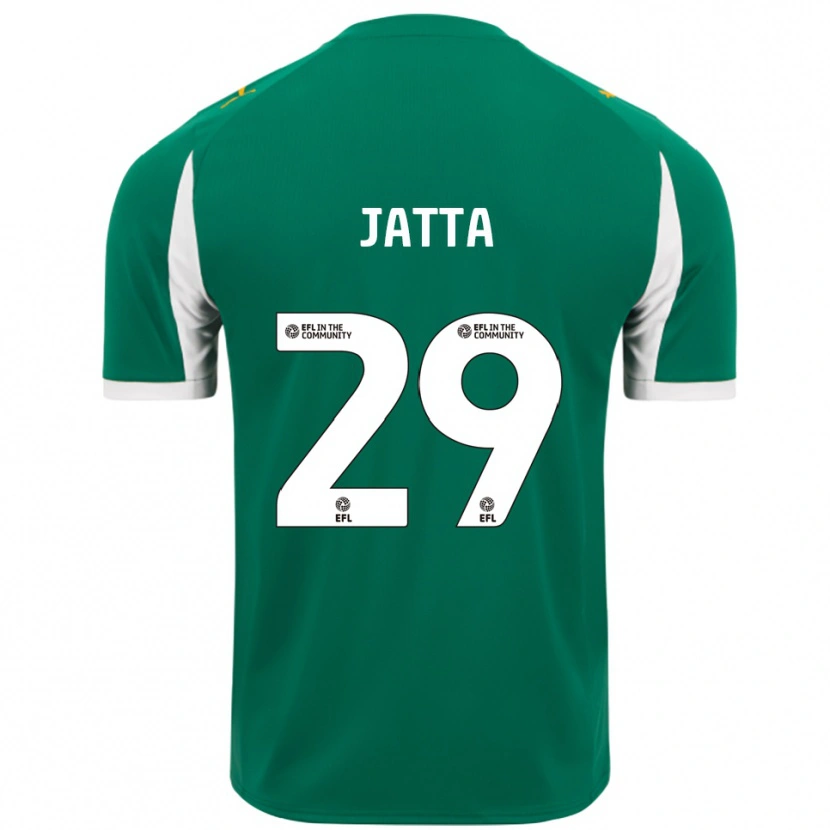 Danxen Niño Camiseta Alassana Jatta #29 Verde Blanco 2ª Equipación 2025/26 La Camisa México