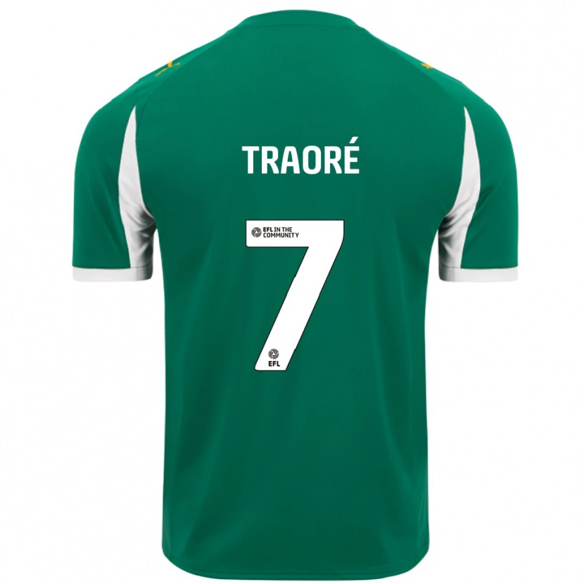 Danxen Niño Camiseta Maï Traoré #7 Verde Blanco 2ª Equipación 2025/26 La Camisa México
