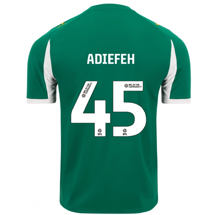 Danxen Niño Camiseta Daniel Adiefeh #45 Verde Blanco 2ª Equipación 2025/26 La Camisa México