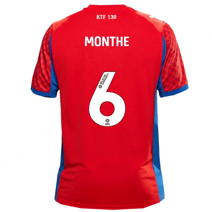 Danxen Niño Camiseta Manny Monthe #6 Rojo Azul 2ª Equipación 2025/26 La Camisa México