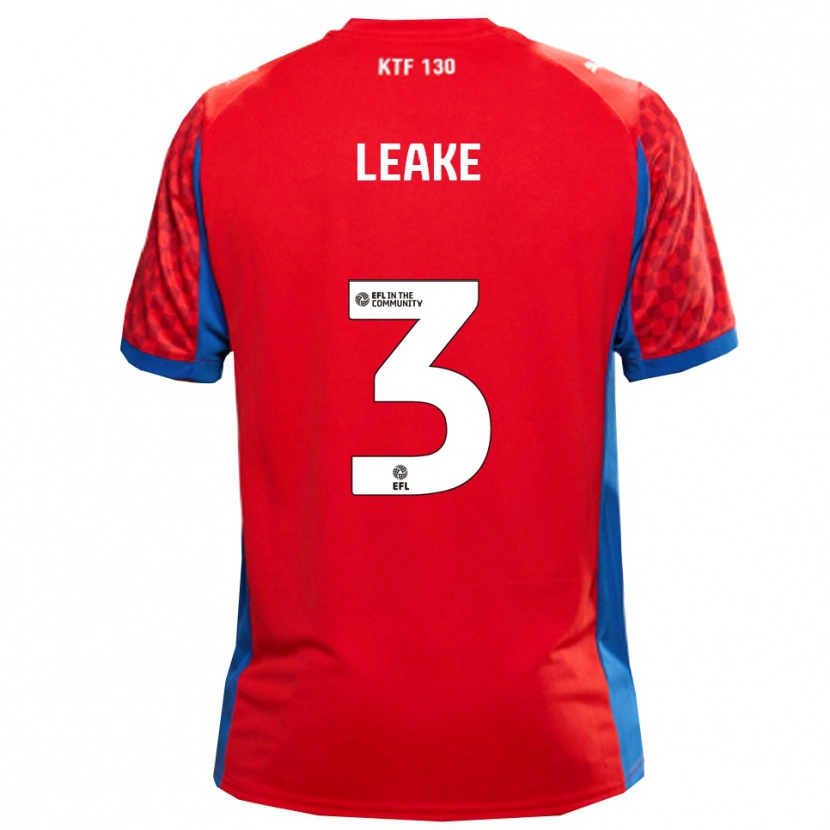 Danxen Niño Camiseta Jake Leake #3 Rojo Azul 2ª Equipación 2025/26 La Camisa México