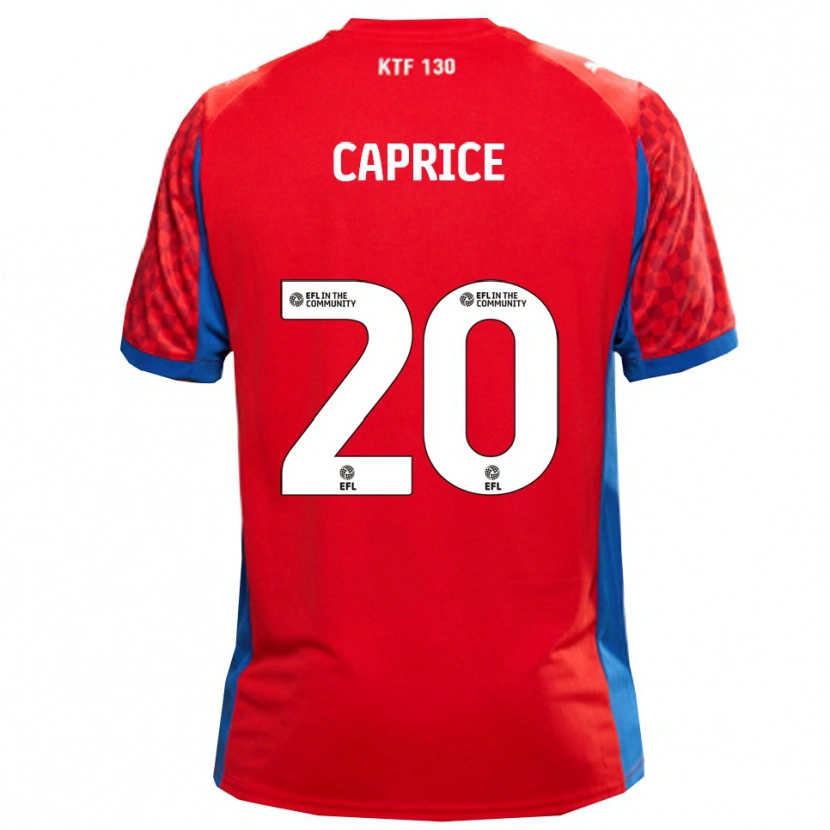 Danxen Niño Camiseta Jake Caprice #20 Rojo Azul 2ª Equipación 2025/26 La Camisa México