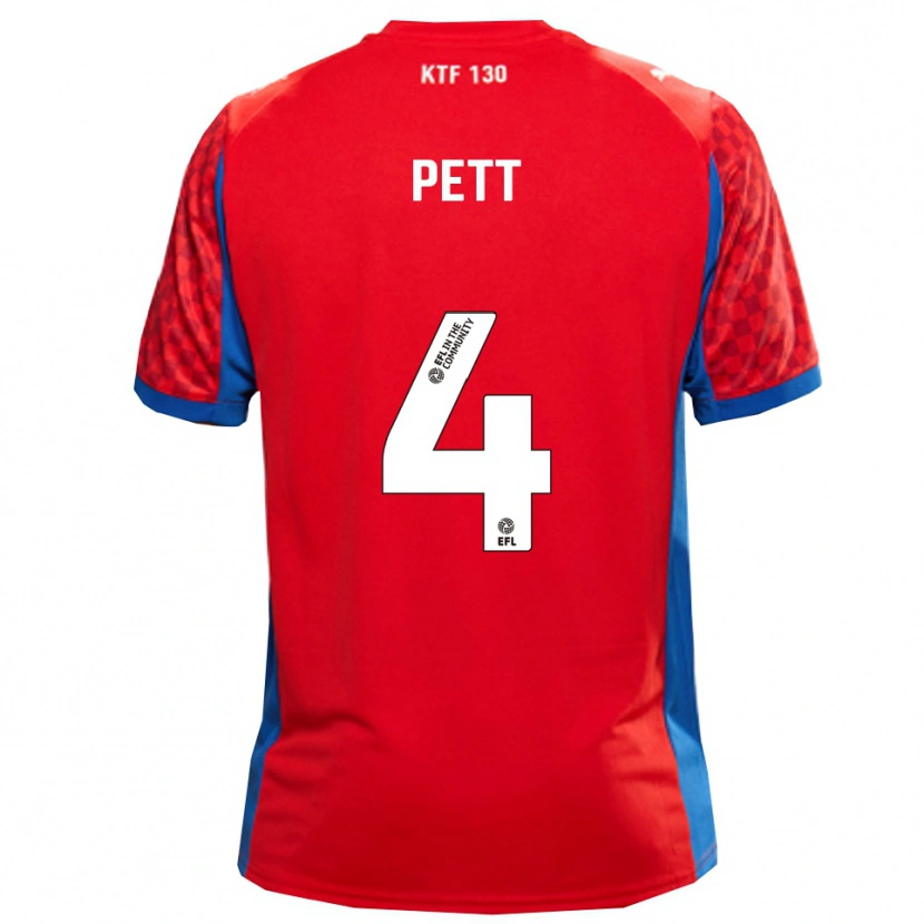 Danxen Niño Camiseta Tom Pett #4 Rojo Azul 2ª Equipación 2025/26 La Camisa México