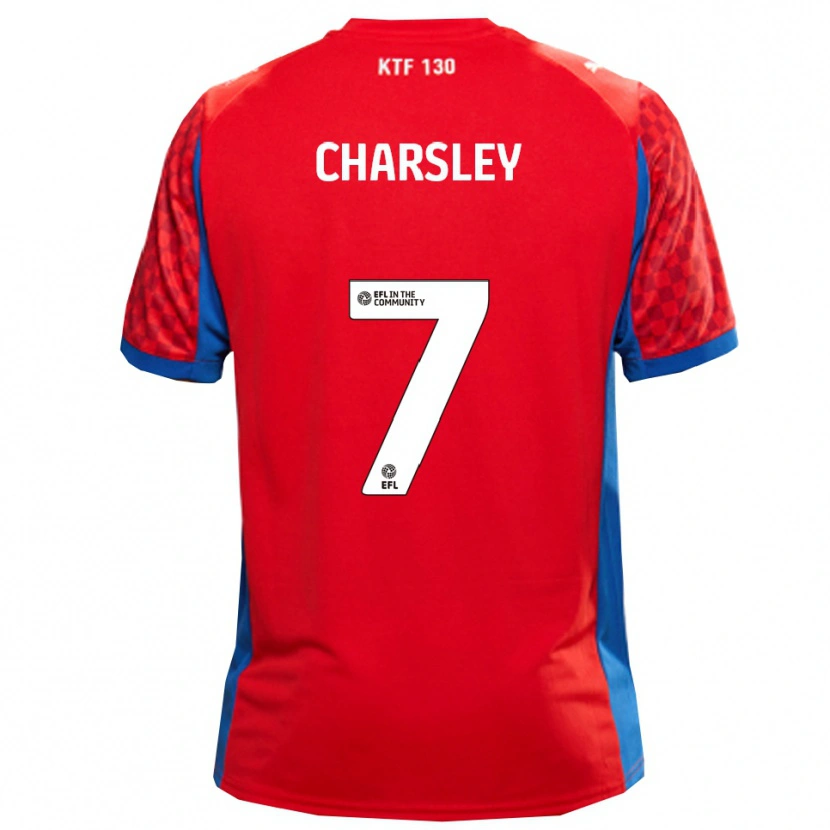Danxen Niño Camiseta Harry Charsley #7 Rojo Azul 2ª Equipación 2025/26 La Camisa México