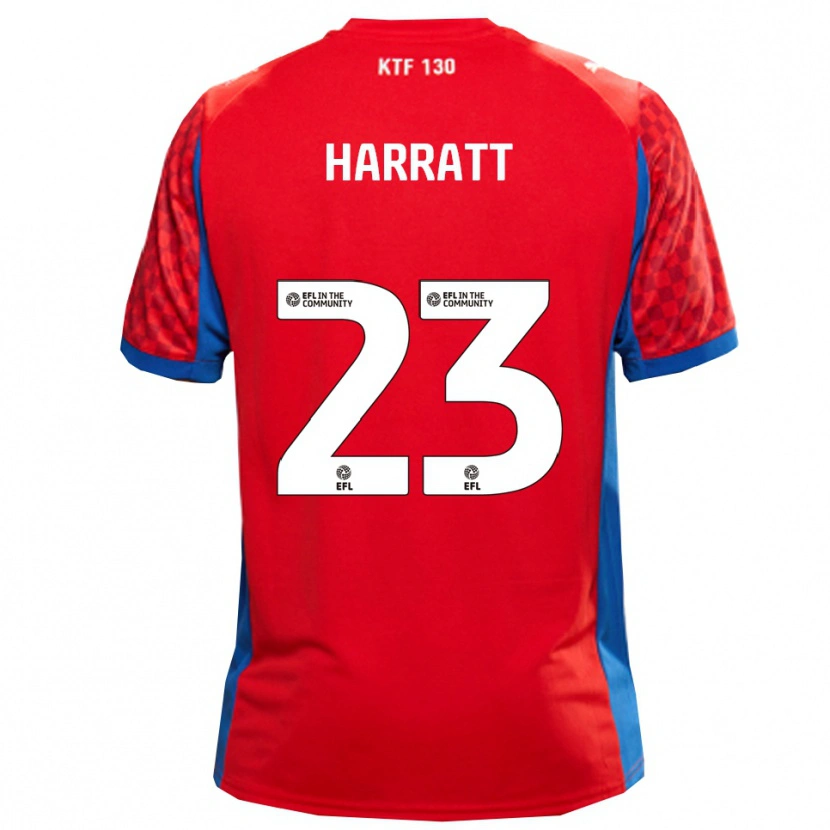 Danxen Niño Camiseta Kian Harratt #23 Rojo Azul 2ª Equipación 2025/26 La Camisa México