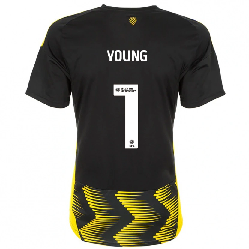 Danxen Niño Camiseta Matthew Young #1 Negro Amarillo 2ª Equipación 2025/26 La Camisa México