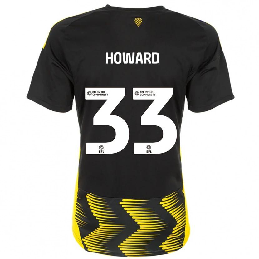 Danxen Niño Camiseta Mark Howard #33 Negro Amarillo 2ª Equipación 2025/26 La Camisa México