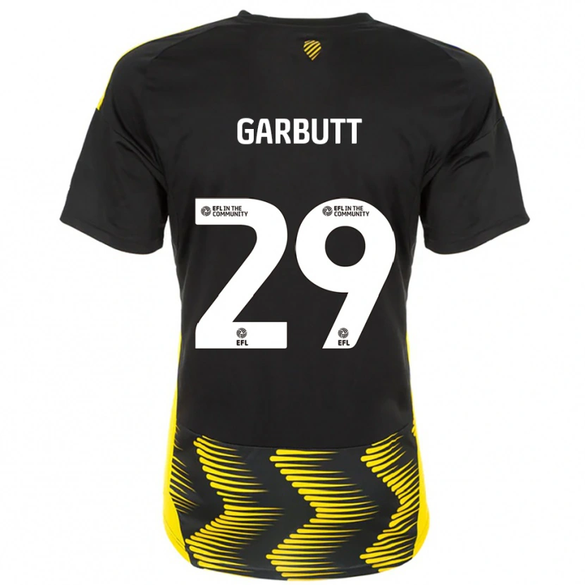 Danxen Niño Camiseta Luke Garbutt #29 Negro Amarillo 2ª Equipación 2025/26 La Camisa México