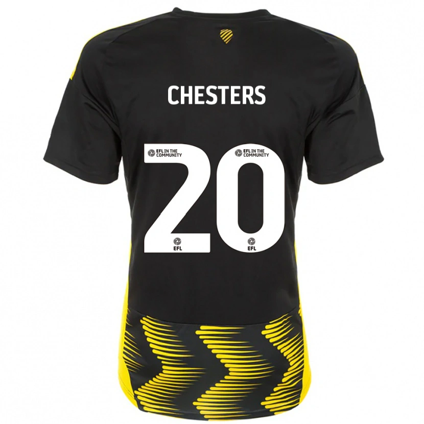 Danxen Niño Camiseta Dan Chesters #20 Negro Amarillo 2ª Equipación 2025/26 La Camisa México