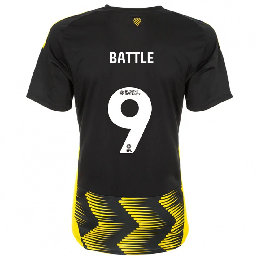 Danxen Niño Camiseta Jess Battle #9 Negro Amarillo 2ª Equipación 2025/26 La Camisa México