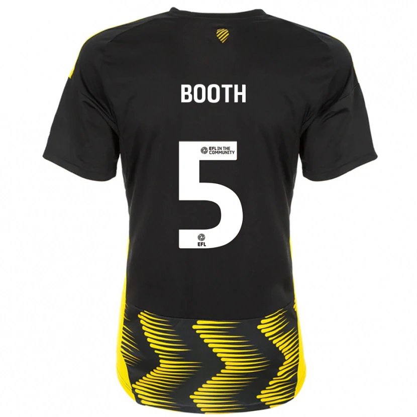 Danxen Niño Camiseta Lailah Booth #5 Negro Amarillo 2ª Equipación 2025/26 La Camisa México