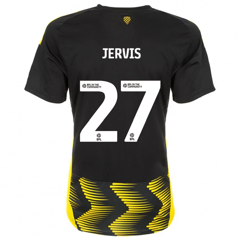 Danxen Niño Camiseta Lizzie Jervis #27 Negro Amarillo 2ª Equipación 2025/26 La Camisa México