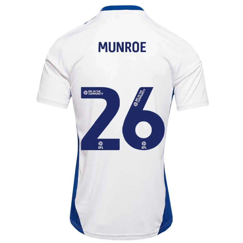 Danxen Niño Camiseta Finley Munroe #26 Blanco Azul 2ª Equipación 2025/26 La Camisa México